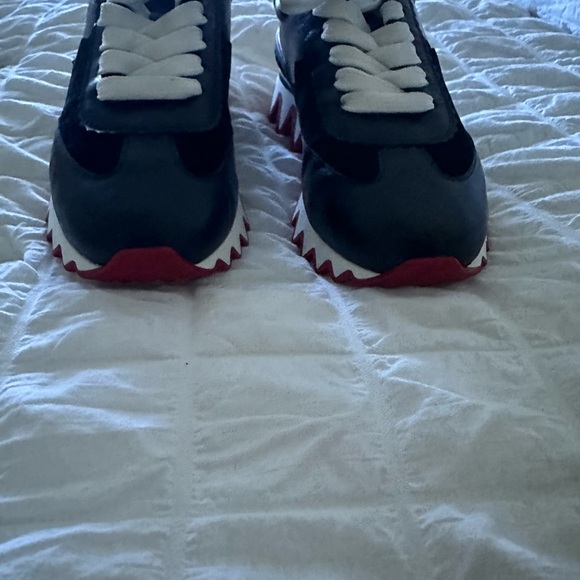christian louboutin shark sneakers women’s size 37 - Picture 2 of 4